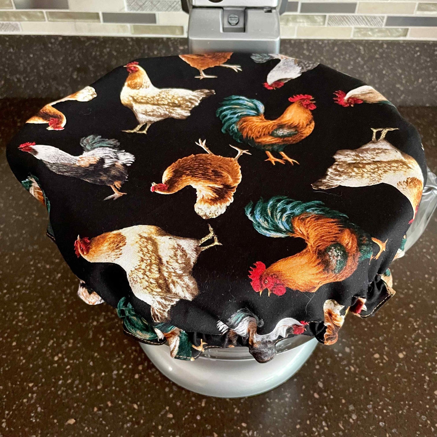 Stand Mixer Slider Mat - Roosters and Chickens