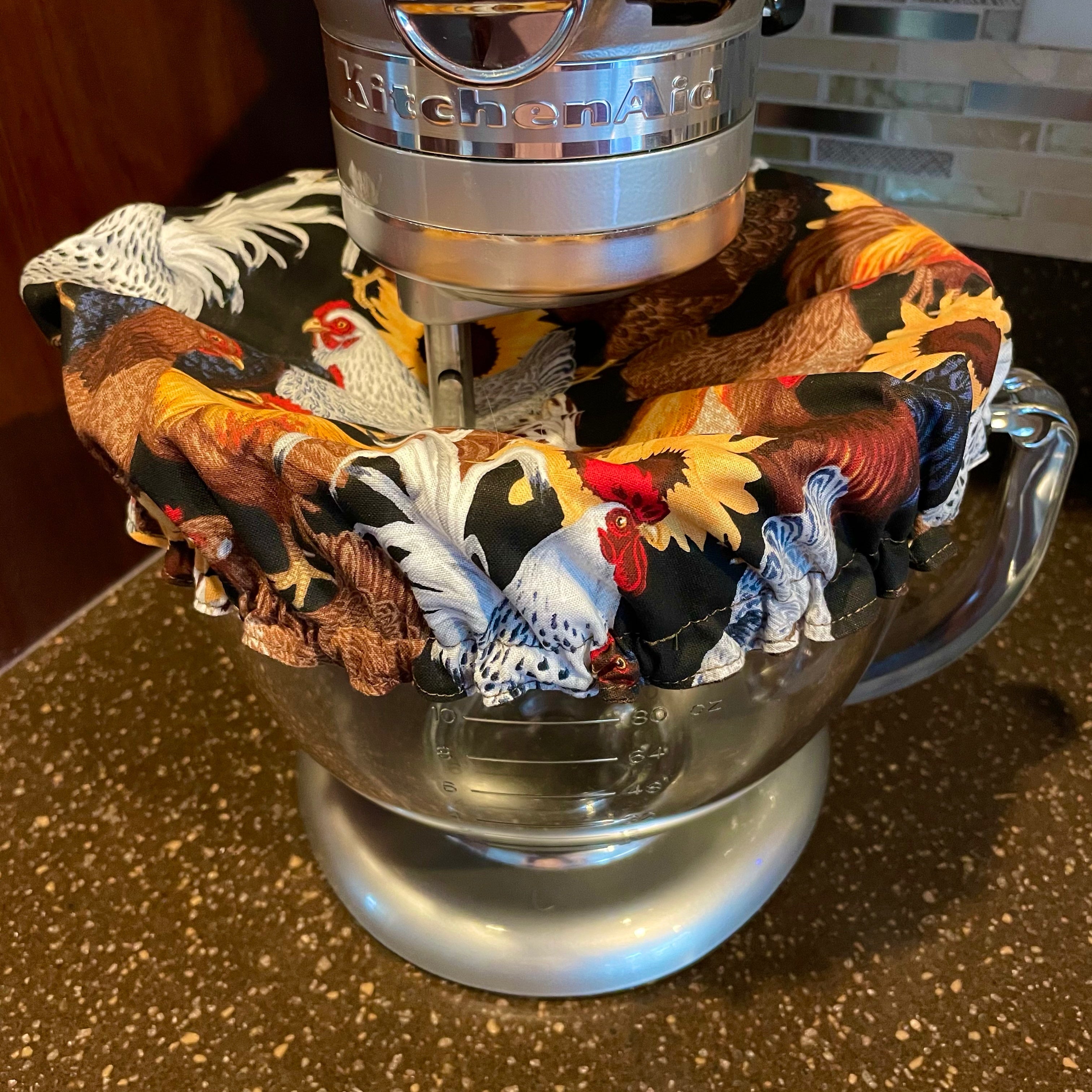 Stand Mixer Bowl Covers - Red Rooster – Dalisay Design Fabrics