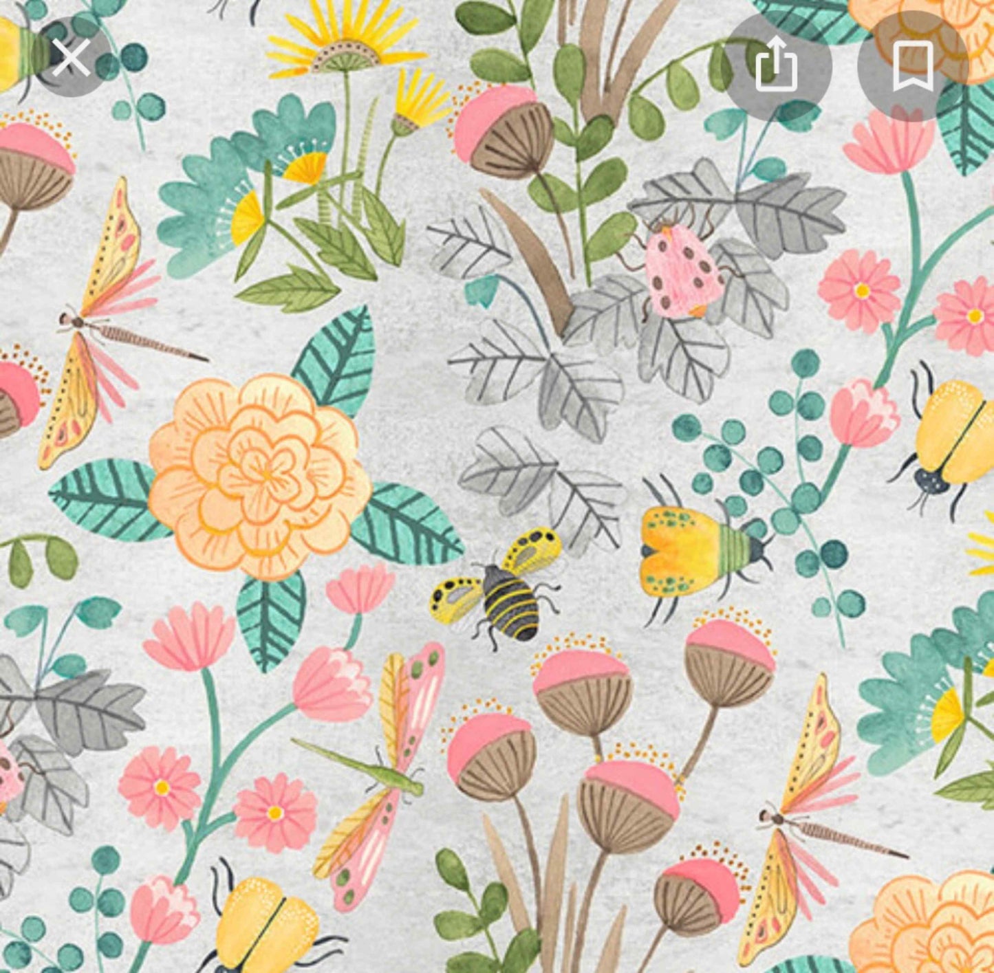 Fabric By The Yard - Folkgarden 2400-90 Gray | Blank Quilting
