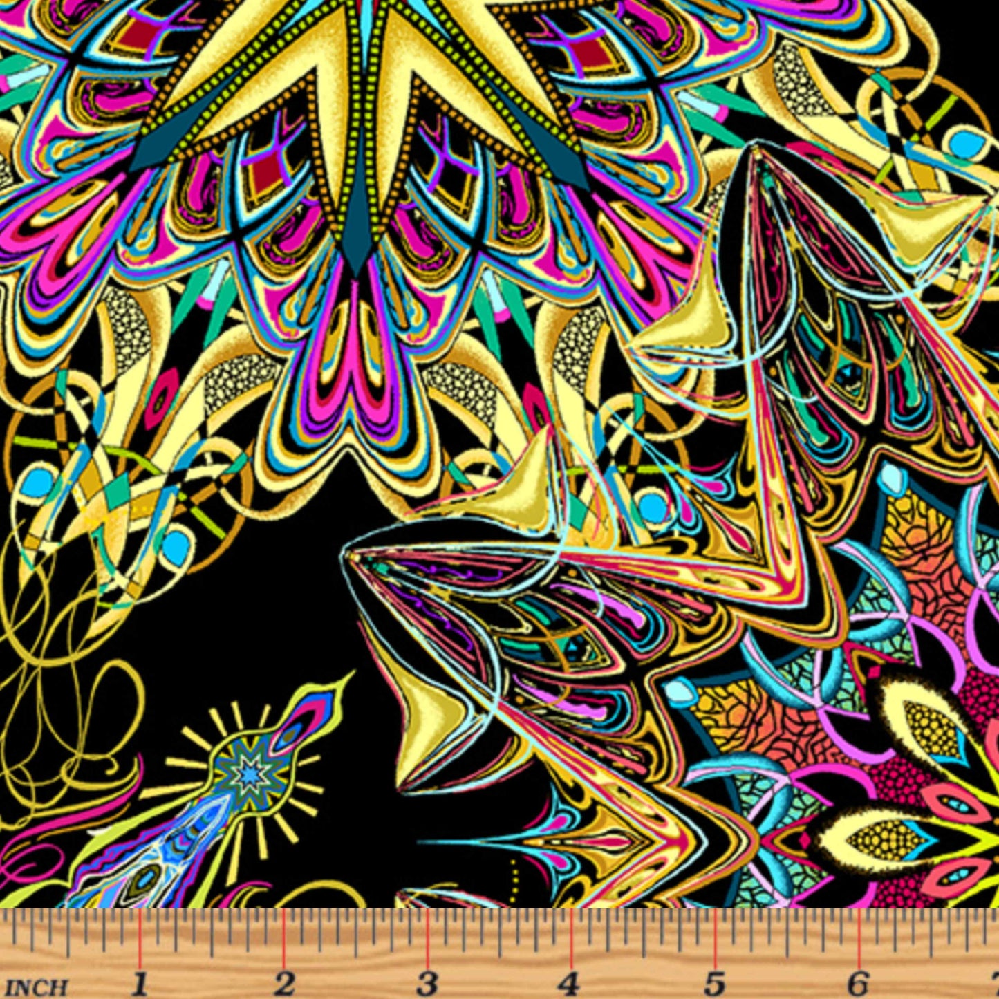 Fabric By The Yard - Anthology Gold/Multi - Duet - 12351-33 - Benartex Fabric