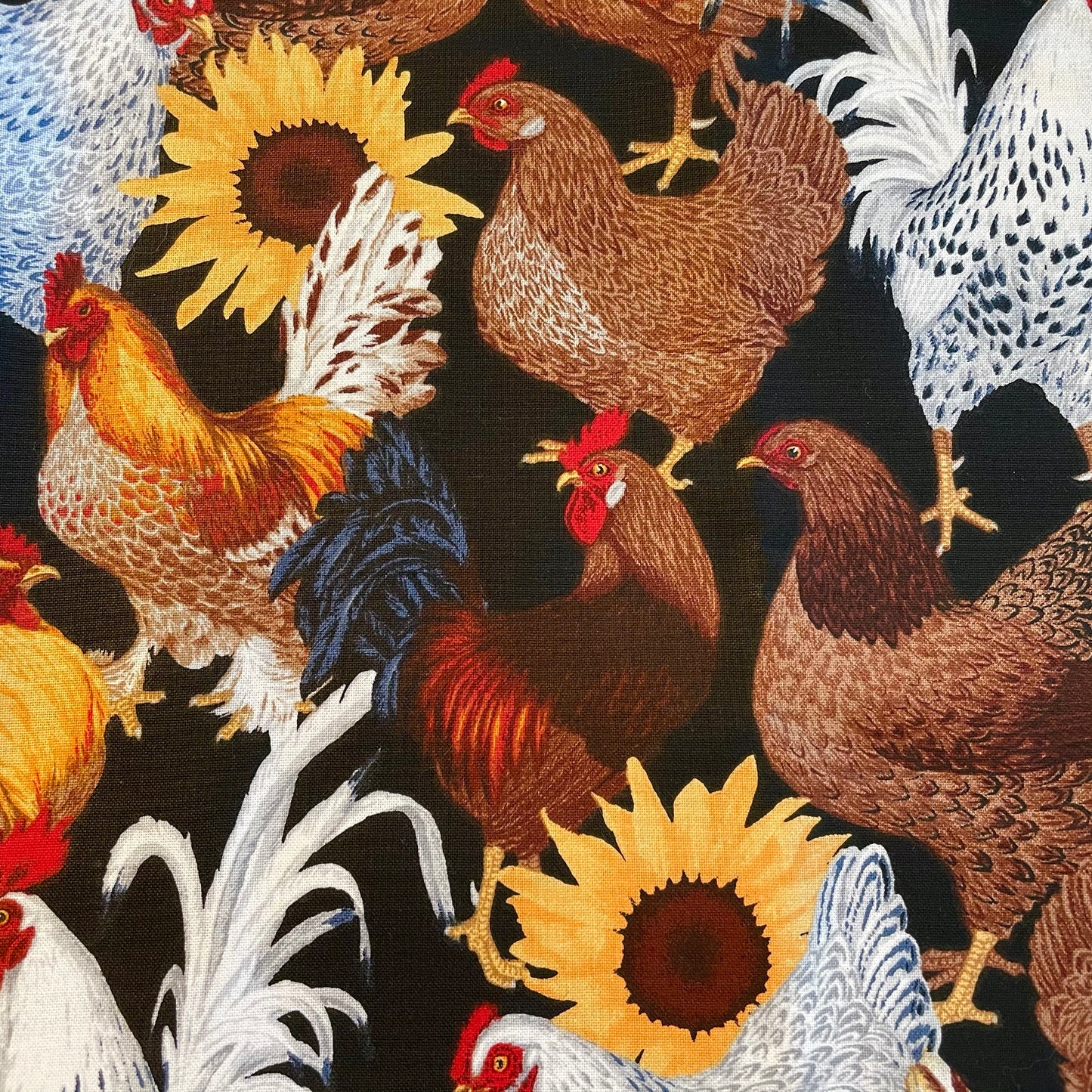 Stand Mixer Bowl Covers - Roosters and Sunflowers