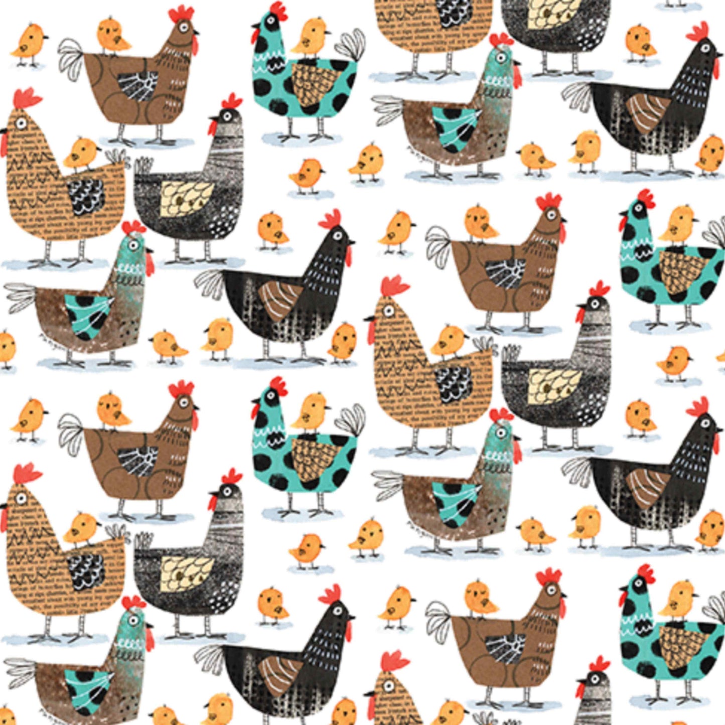 Fabric By The Yard - Hens and Chicks - 09452-09 Benartex - Contempo Studios