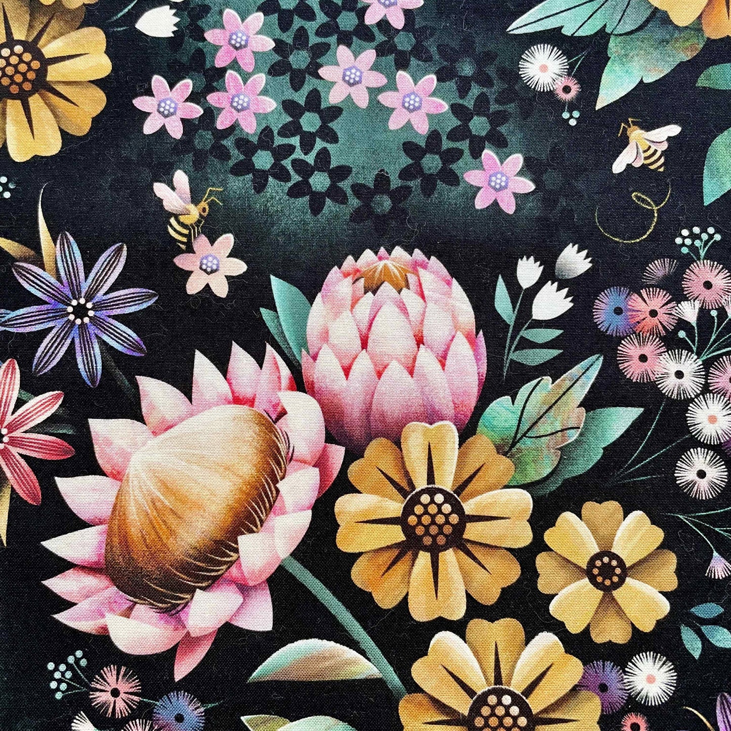 Stand Mixer Slider Mat | Honeybloom Bees and Flowers Mixer Slider Mat