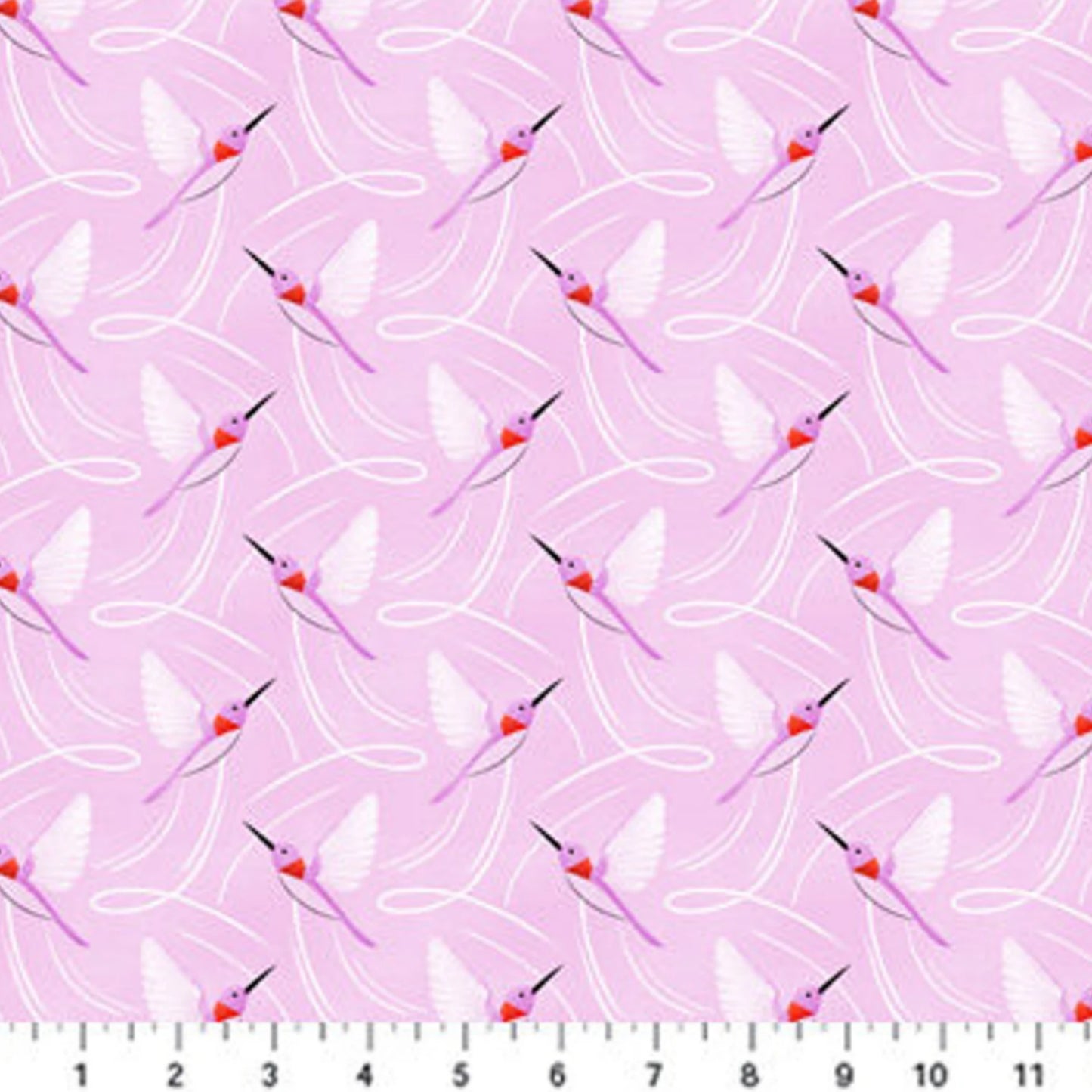 Fabric By The Yard | Hummingbirds | Sunday Collection | Lilac | 314531 | Figo Fabrics