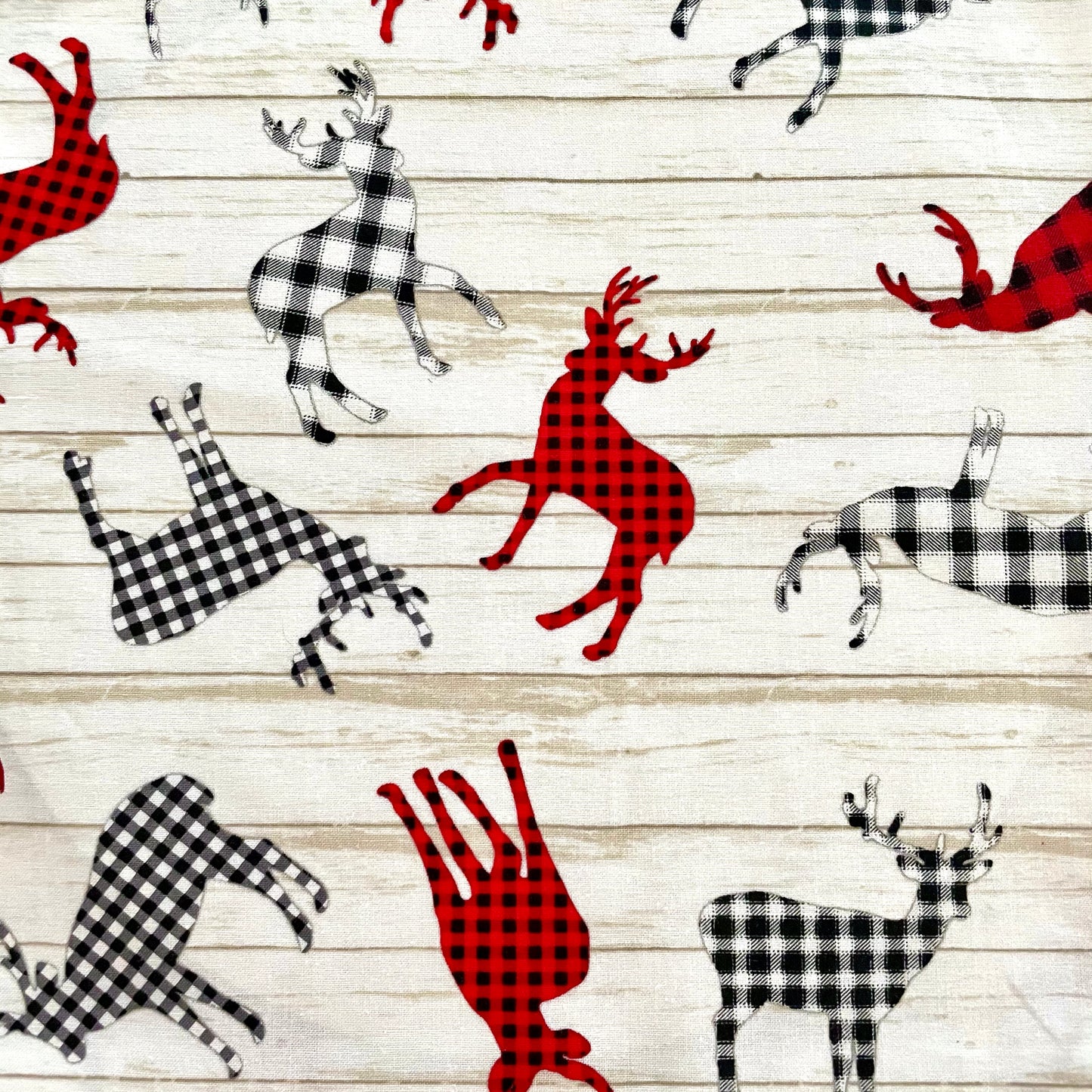 Plastic Bag Holder Dispenser - Buffalo Plaid Deer