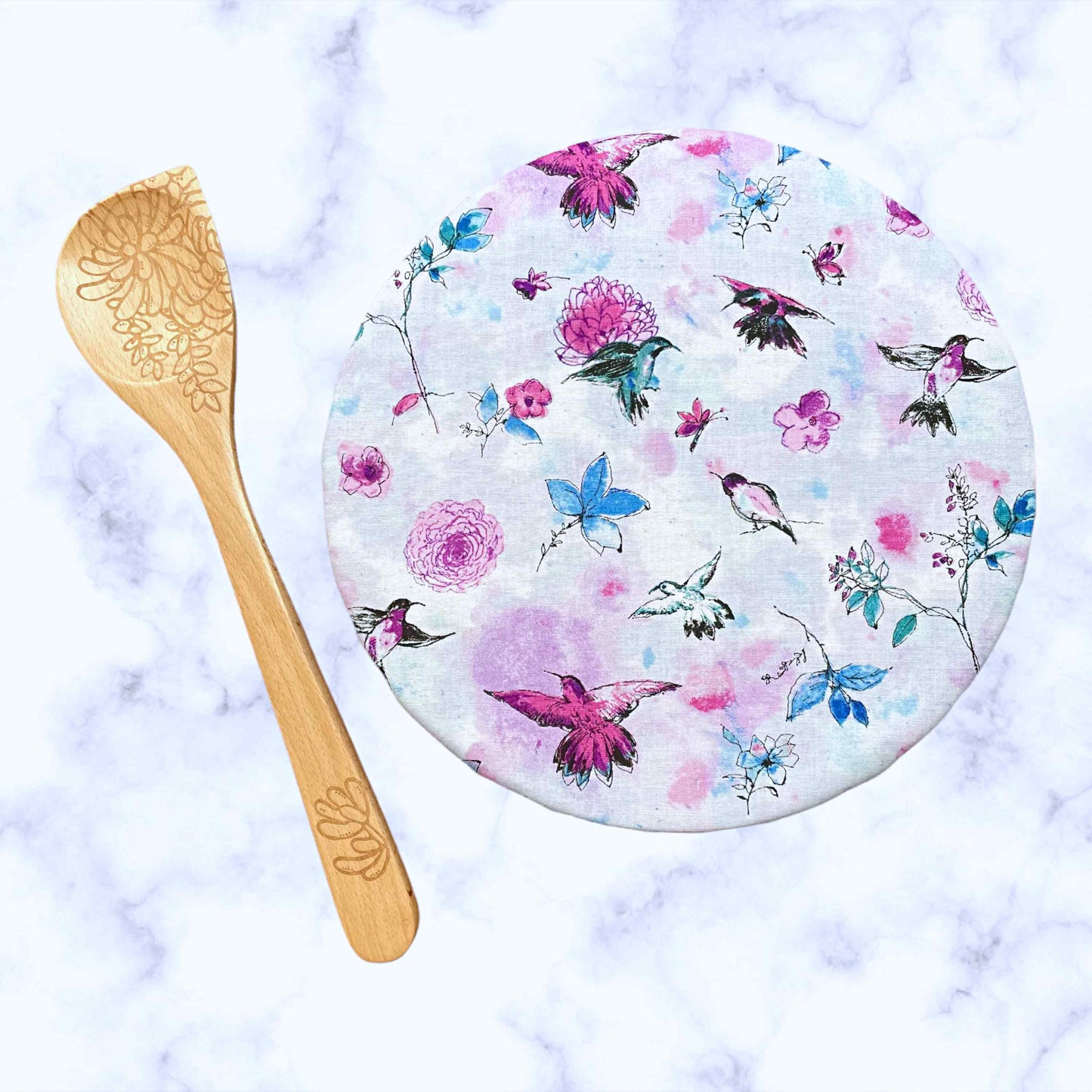 Stand Mixer Bowl Covers - Floral Hummingbirds