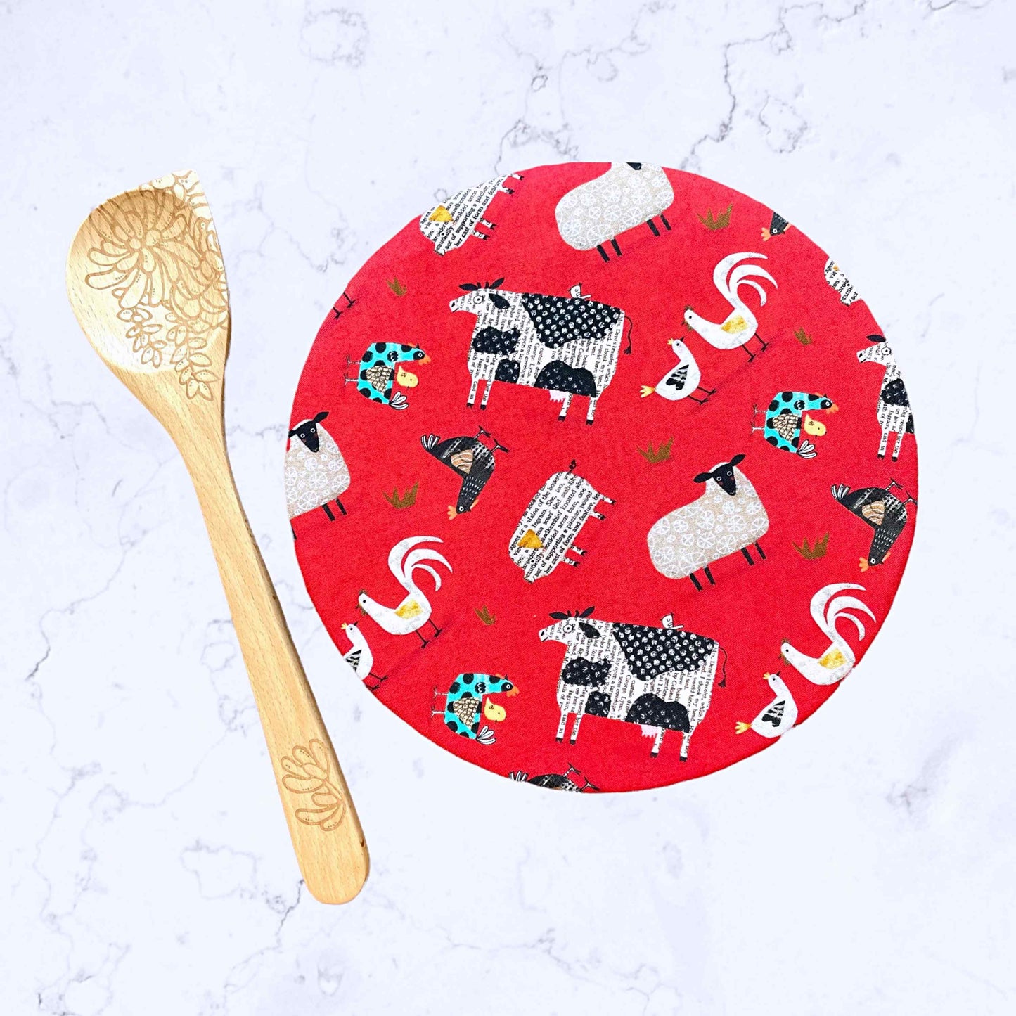 Stand Mixer Slider Mat - On The Farm - Red