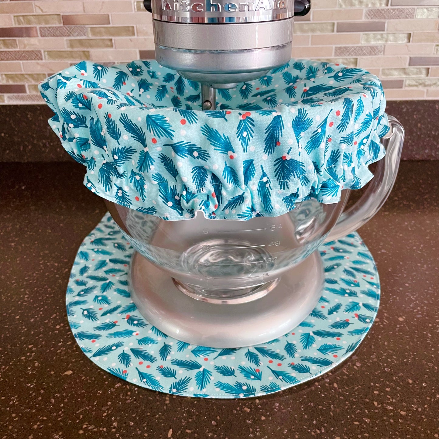 Stand Mixer Slider Mat - Christmas Holly