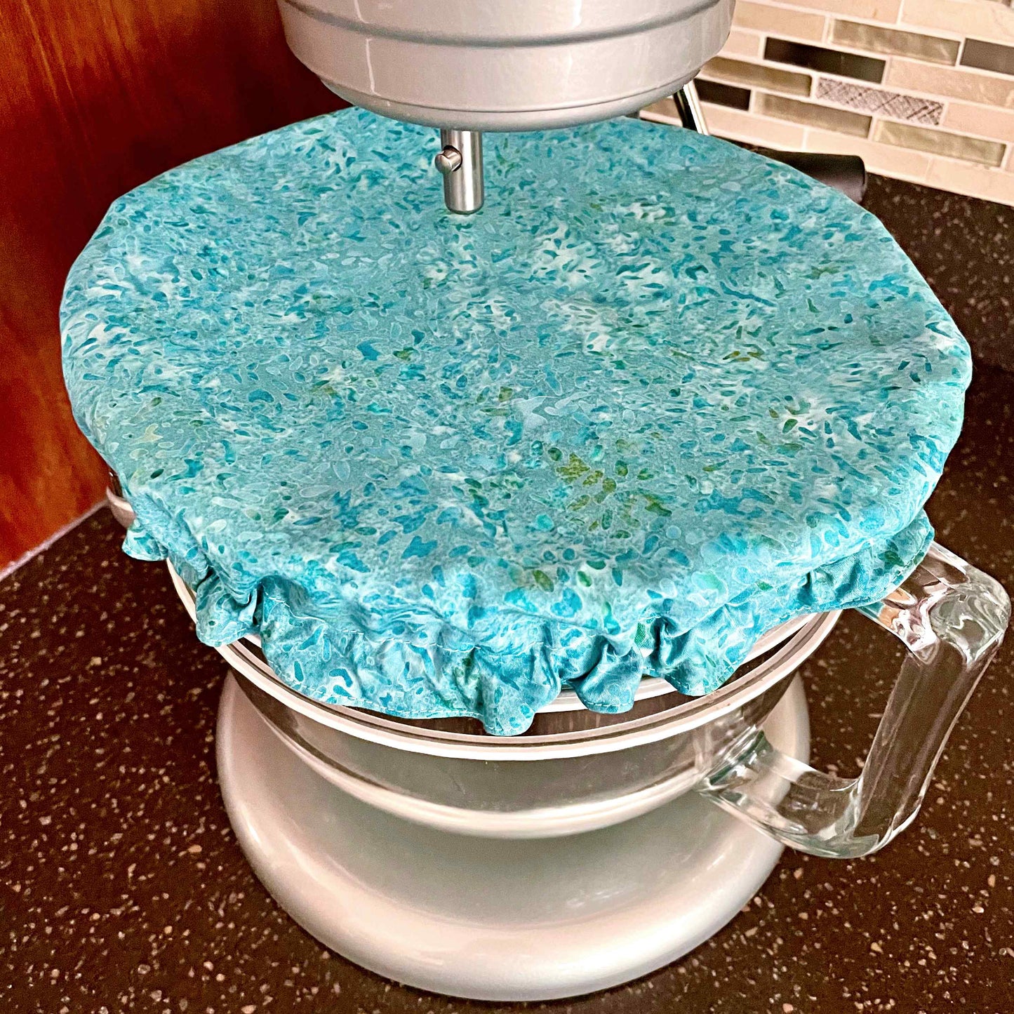 Stand Mixer Bowl Covers - Batik Vintage Seaglass