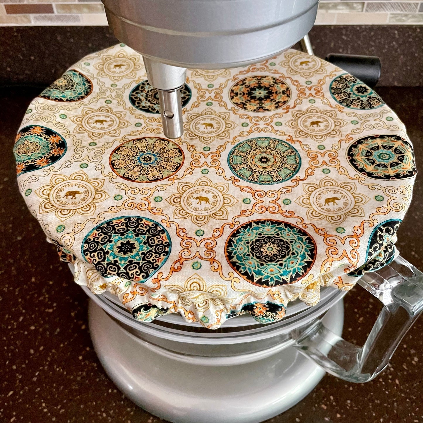 Stand Mixer Bowl Covers - Boho Elephant Mandala