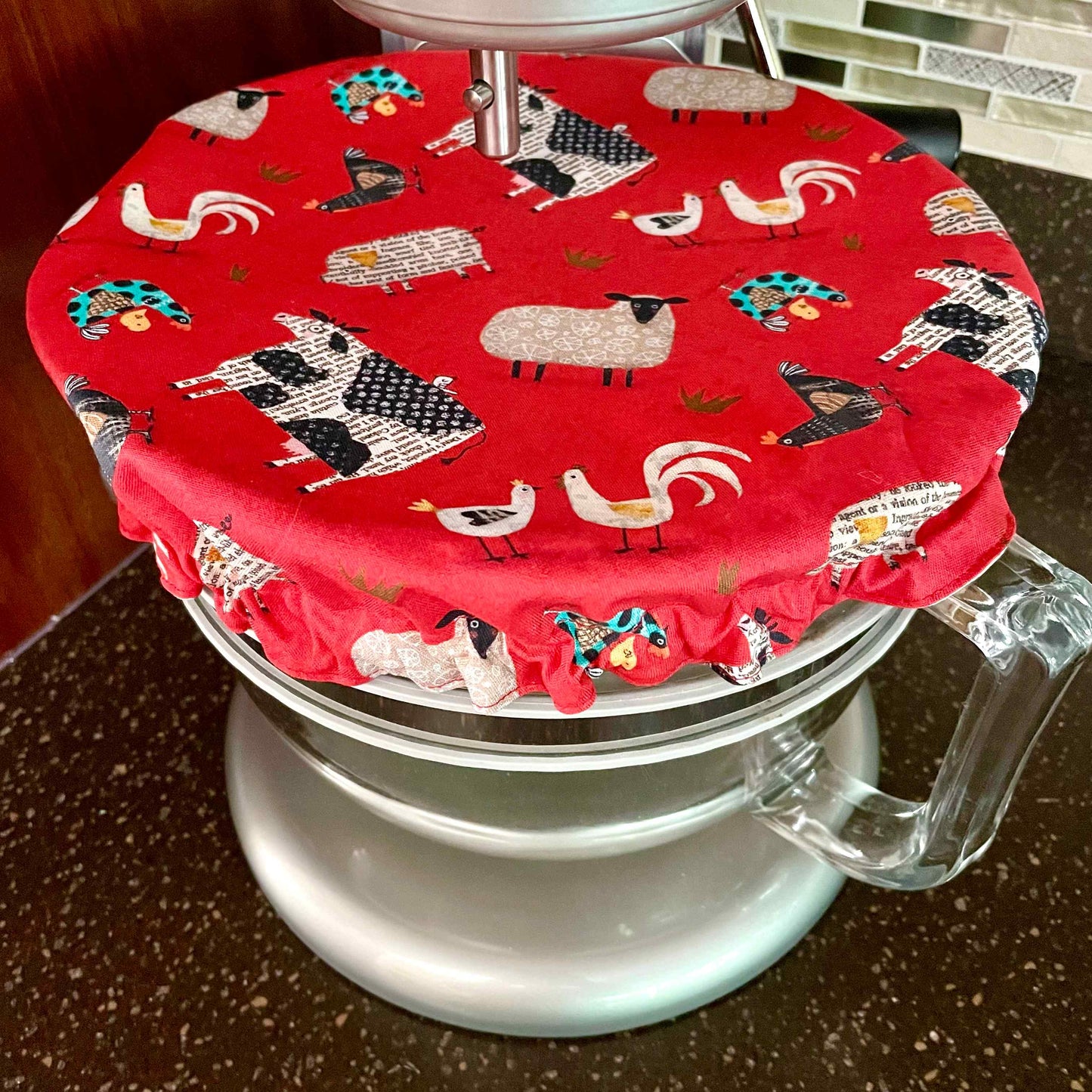 Stand Mixer Bowl Covers -  On The Farm Fabric Bowl Cover