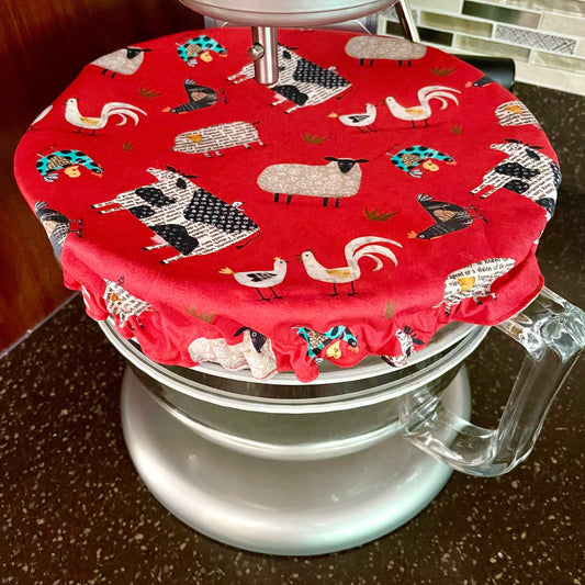 Stand Mixer Bowl Covers -  On The Farm Fabric Bowl Cover