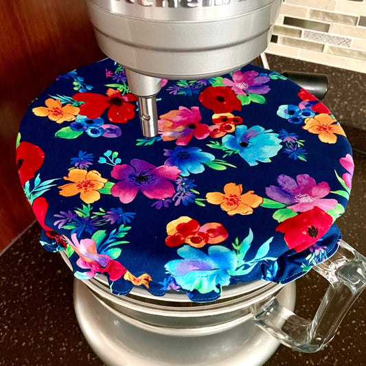 Stand Mixer Bowl Covers - Pioneer Woman Style Blue Floral