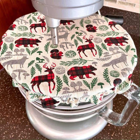 Stand Mixer Bowl Covers - Christmas Forest Animals