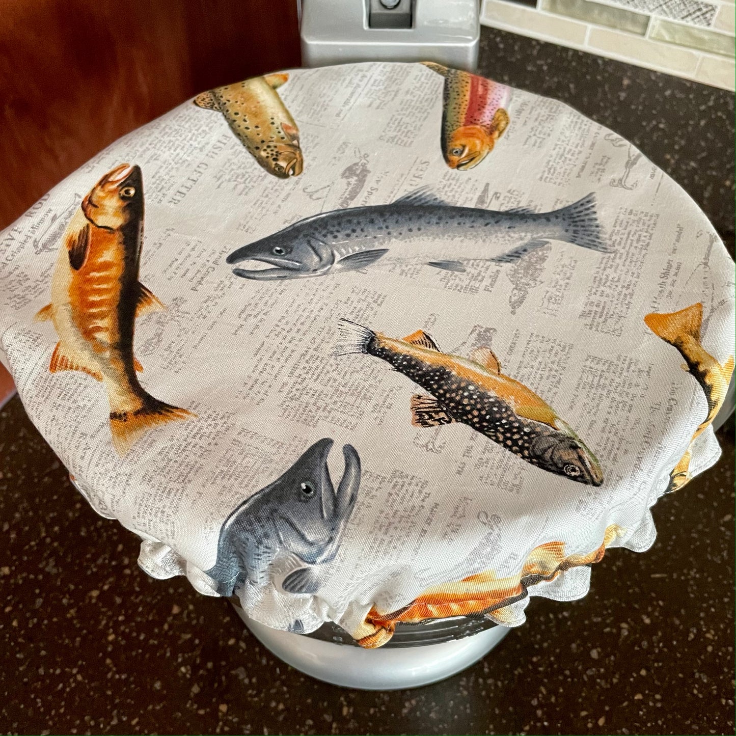 Stand Mixer Bowl Covers - Going Fishing