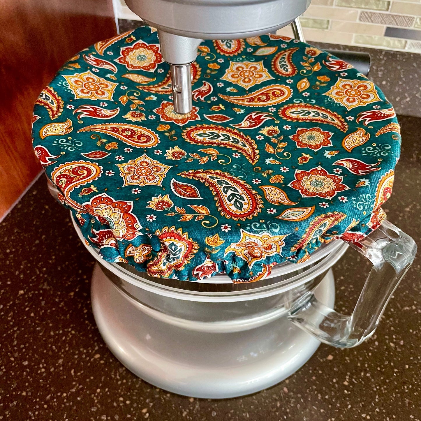 Stand Mixer Bowl Covers - Forest Green Paisley
