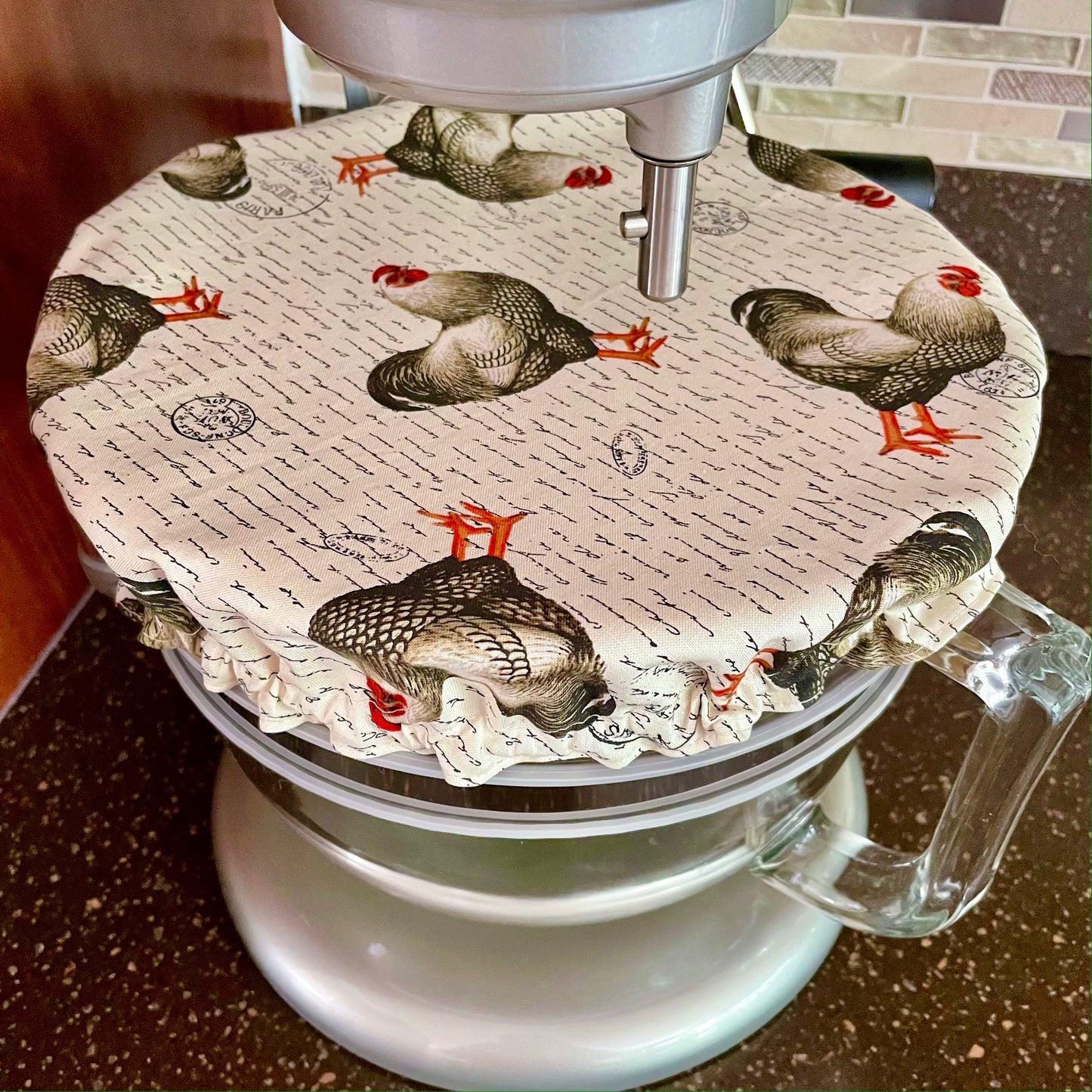Stand Mixer Bowl Covers - Postal Roosters