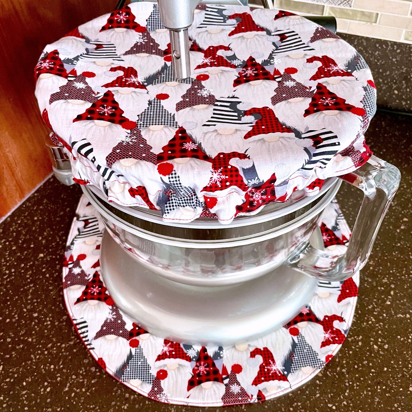 Stand Mixer Slider Mat - Snowflake Gnomes