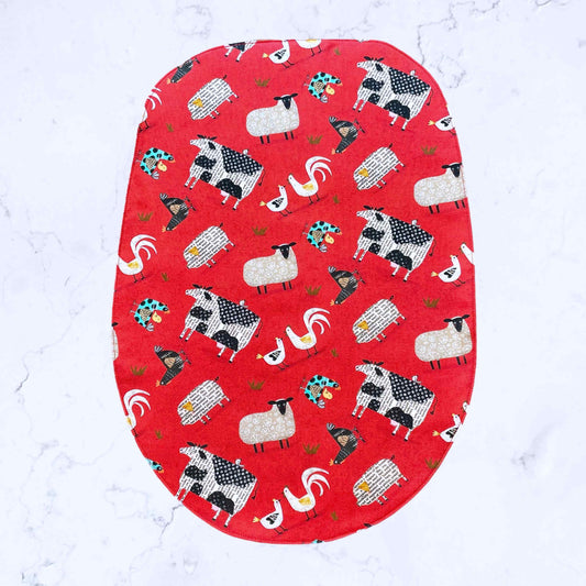 Stand Mixer Slider Mat - On The Farm - Red