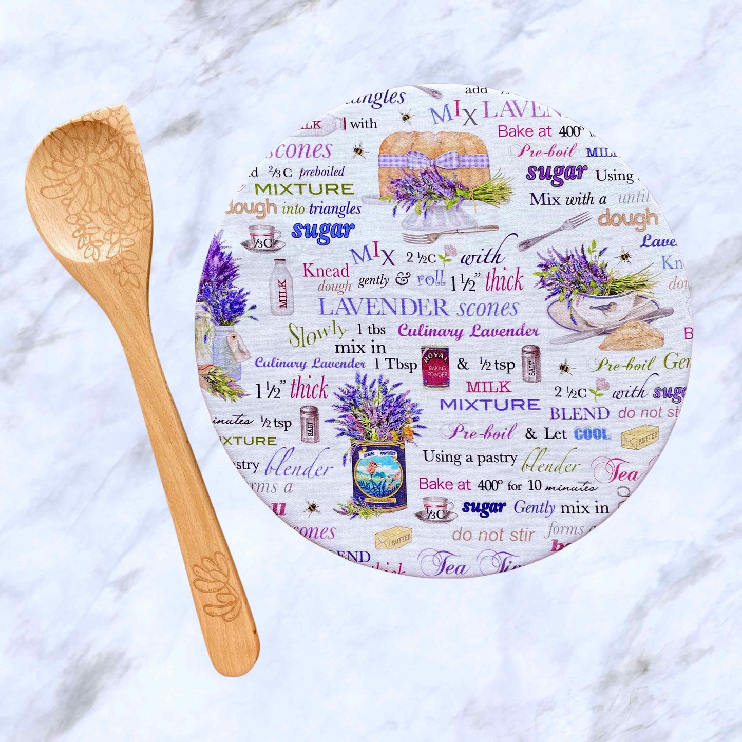 Stand Mixer Bowl Covers - Lavender Scones