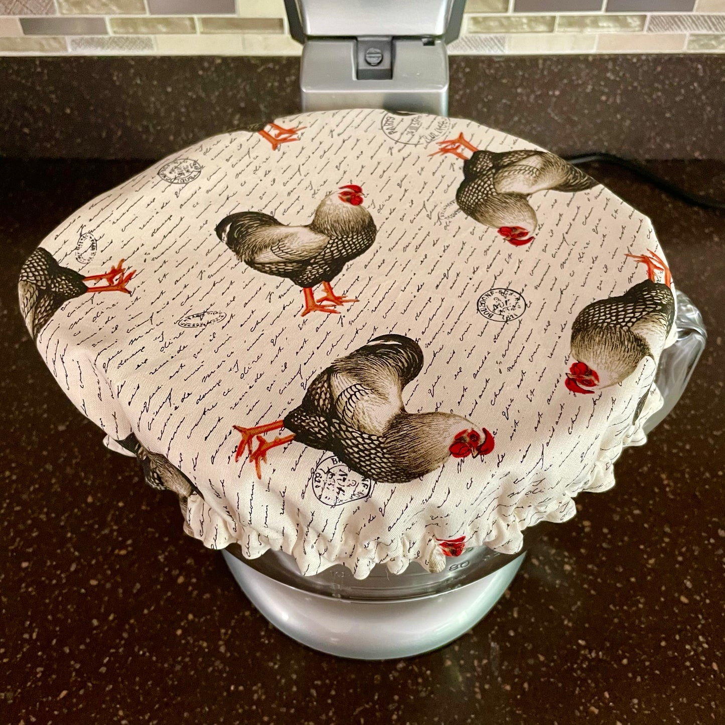 Stand Mixer Bowl Covers - Postal Roosters