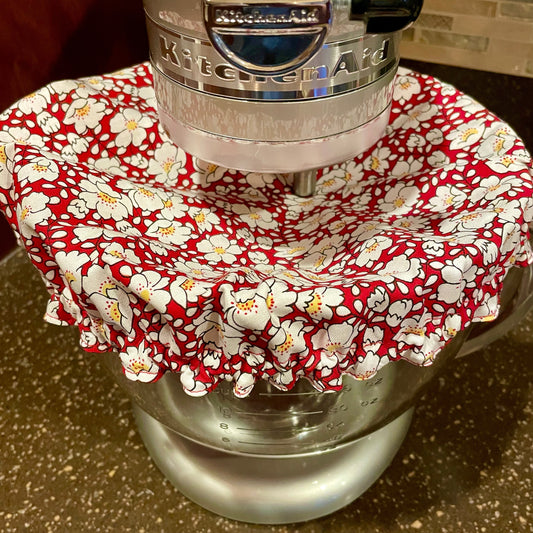 Stand Mixer Bowl Covers - Red and White Floral