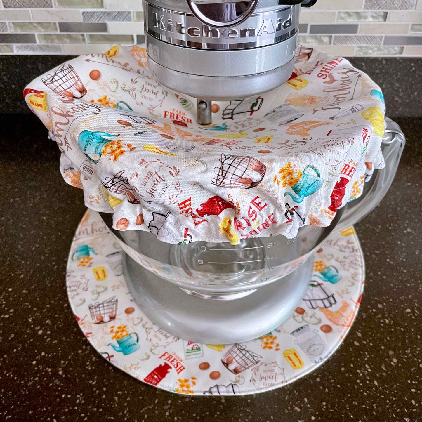 Stand Mixer Slider Mat - Farmhouse Retro Kitchen