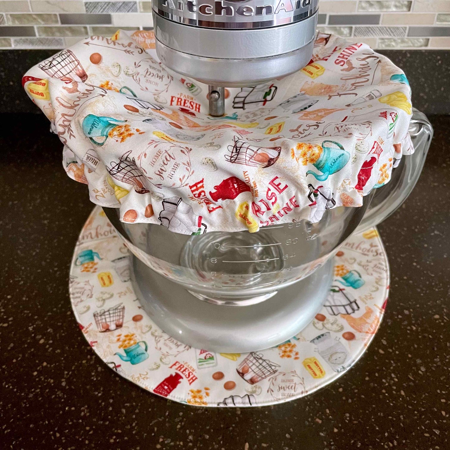 Stand Mixer Slider Mat - Farmhouse Retro Kitchen