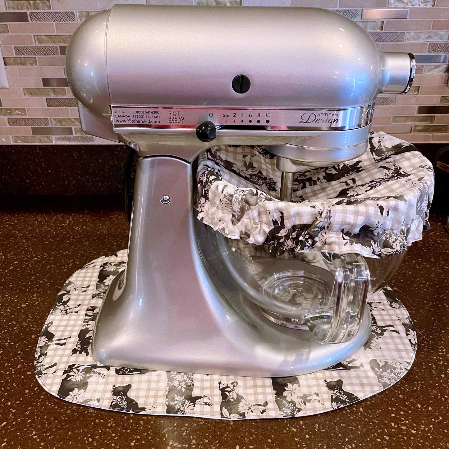 Stand Mixer Bowl Covers - Floral Cows