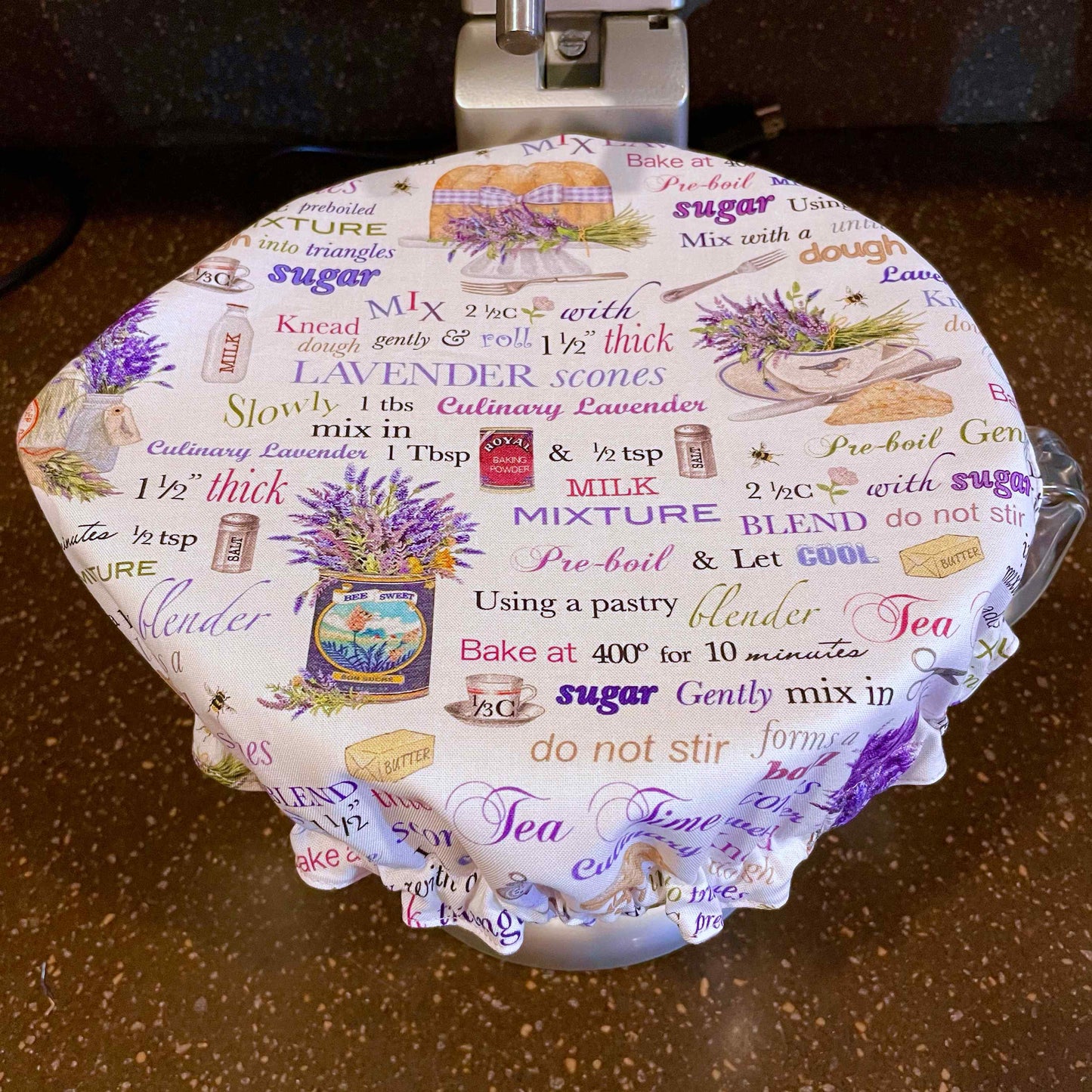 Stand Mixer Bowl Covers - Lavender Scones