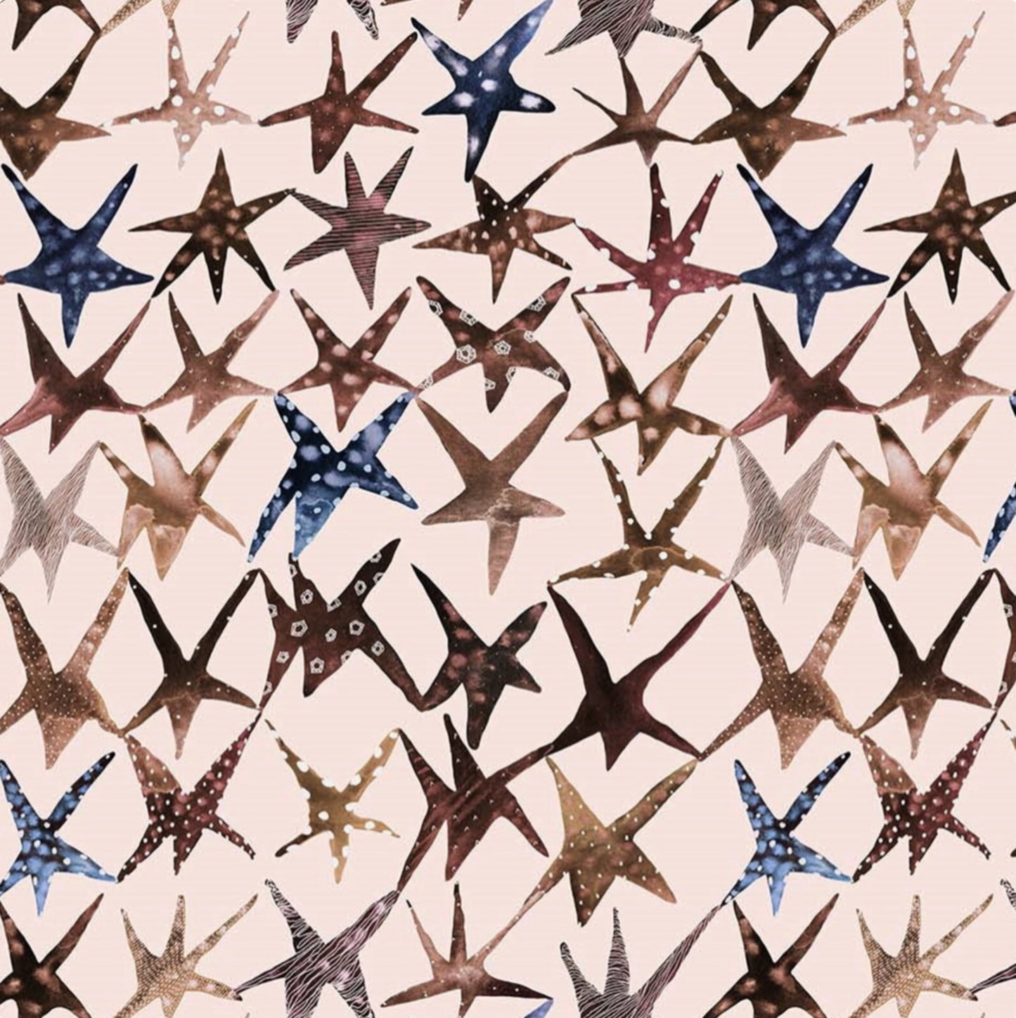 Stars from the Galaxies Collection from Figo Fabrics in Cream