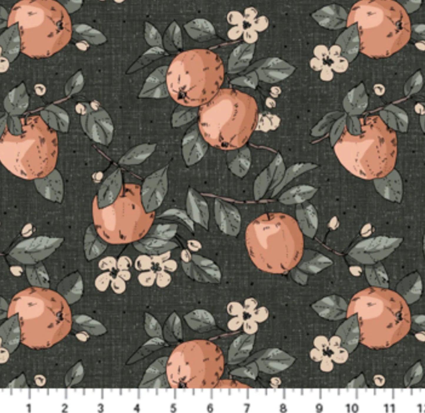Apples in Spruce - Klara Collection by Figo Fabrics