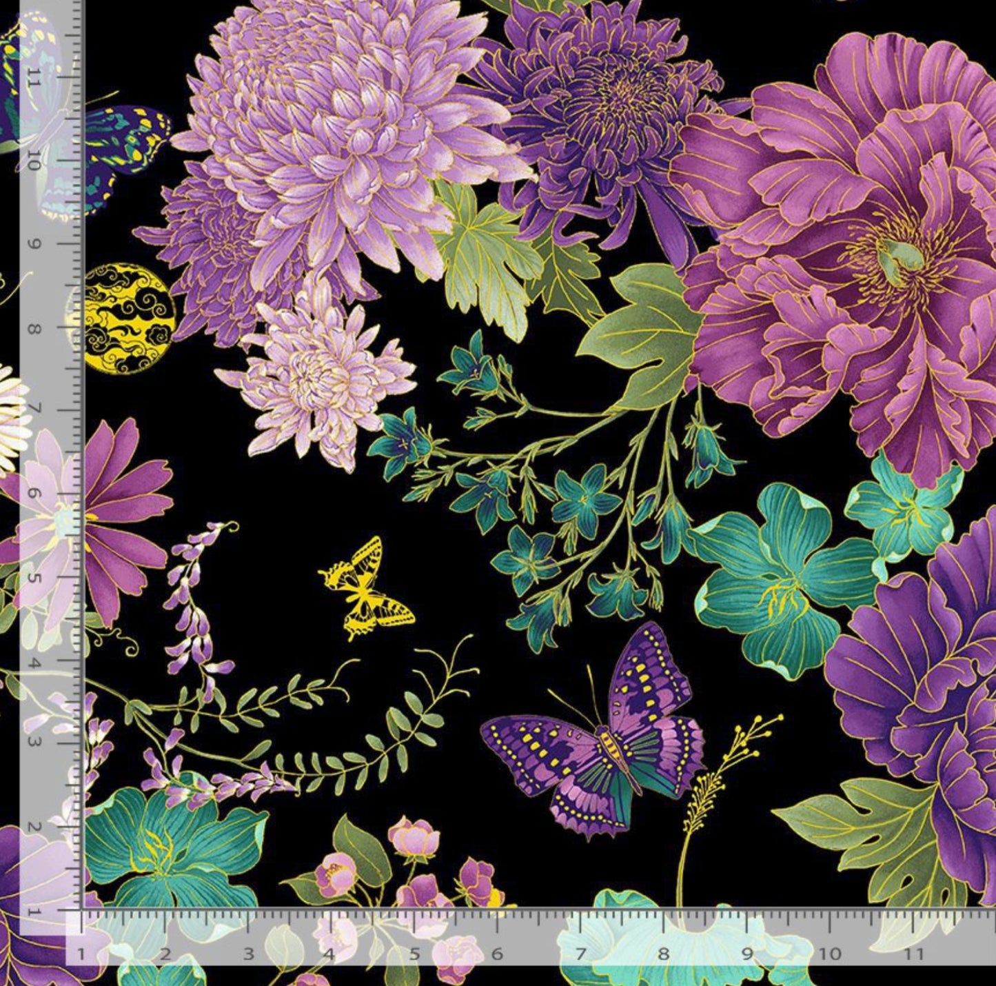 Shizuka - Asian Floral & Butterflies - Chong A Hwang - Timeless Treasures Fabrics