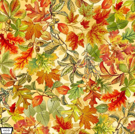 Fairy Leaves from the Flower Fairies of the Autumn by Michael Miller Fabrics