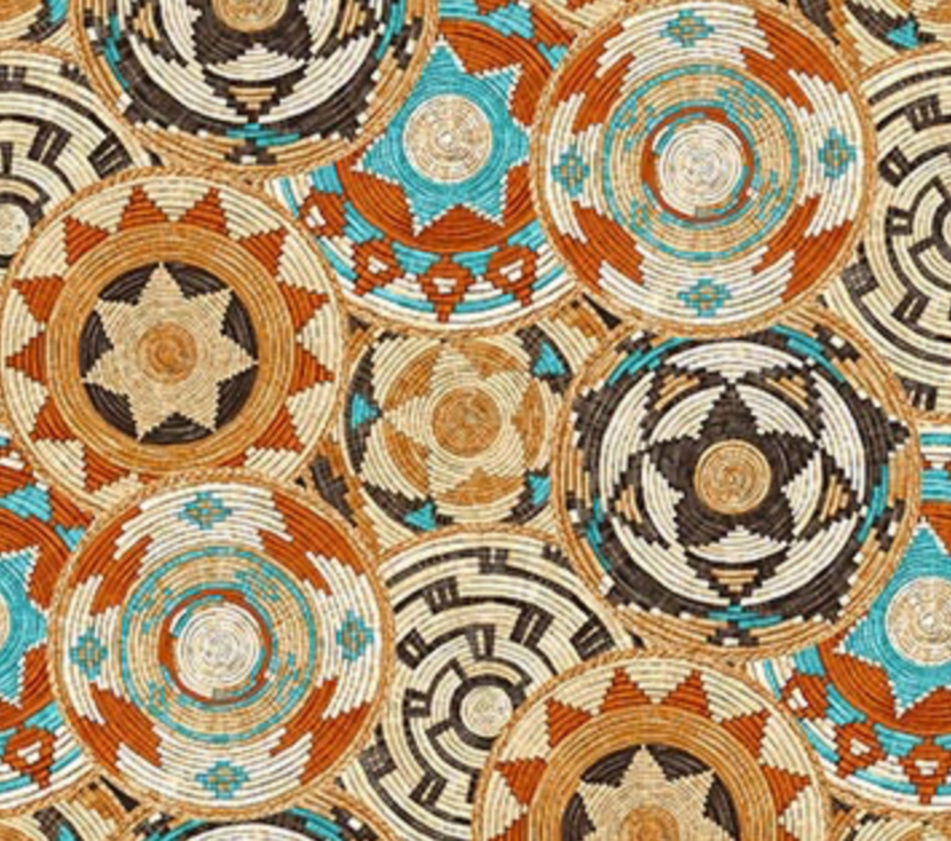 Baskets Fabric from the Southwestern Vista Collection by Deborah Edwards for Northcott Fabrics