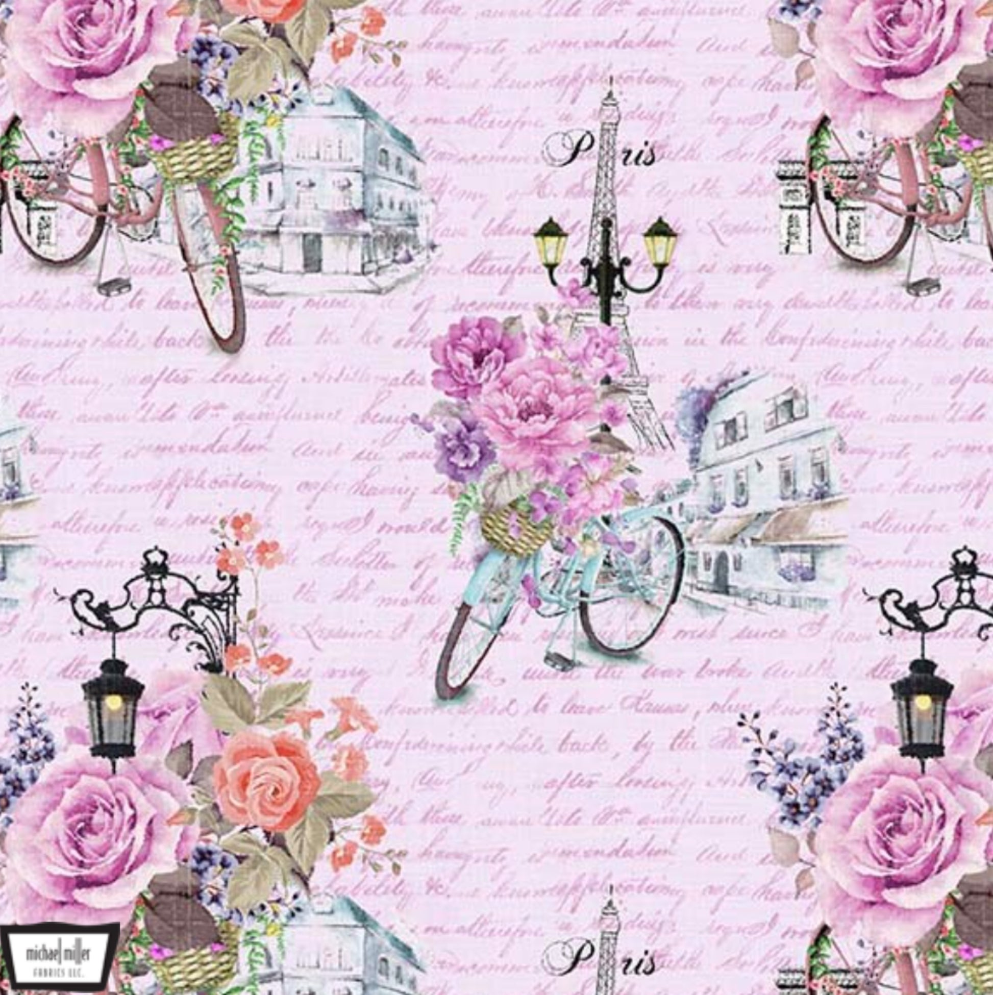 Boulevard St. Germain Fabric from the We'll Always Have Paris Collection from Michael Miller Fabrics
