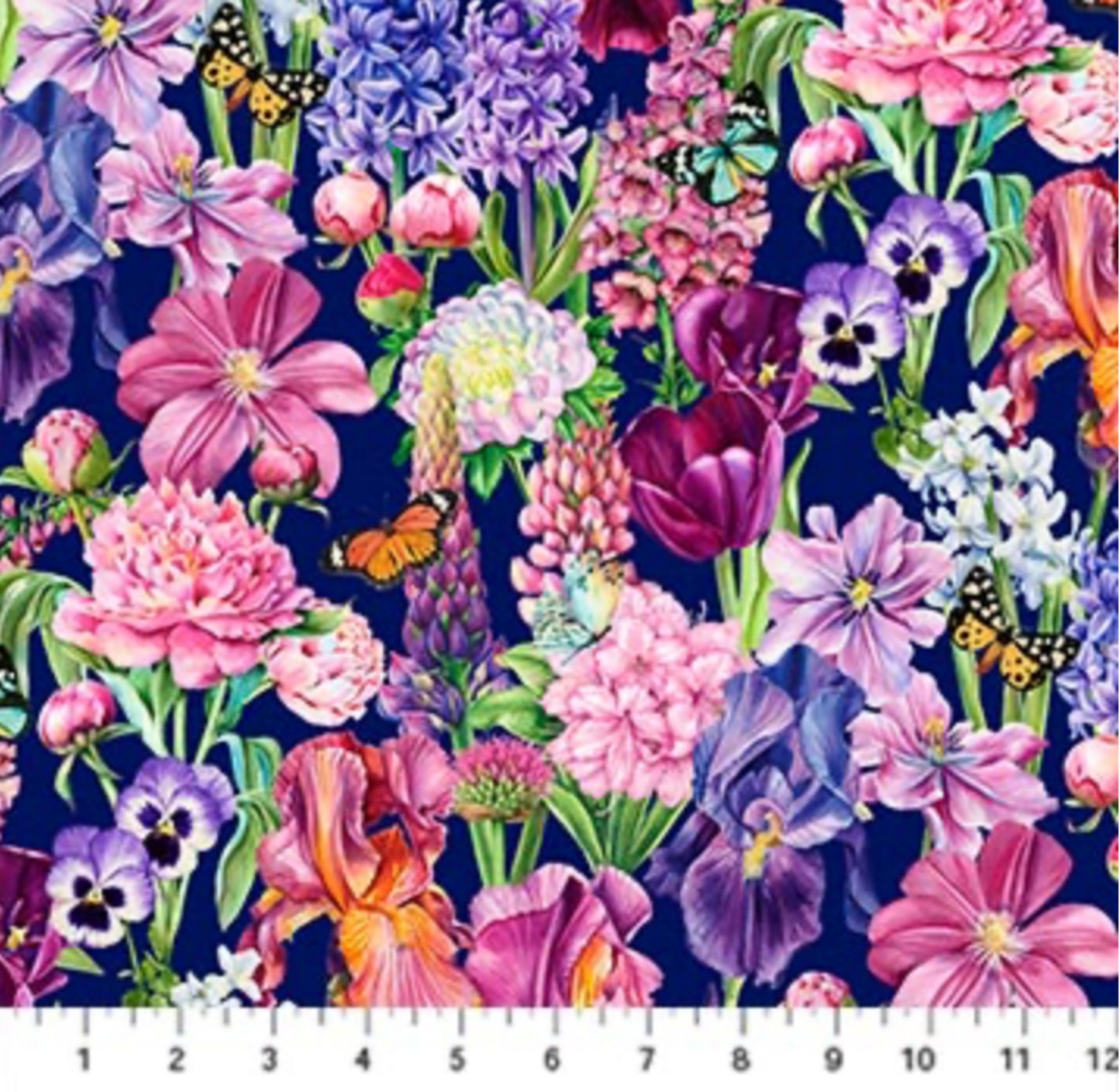 Large Packed Floral Fabric - Deborah's Garden Collection - Northcott Fabrics