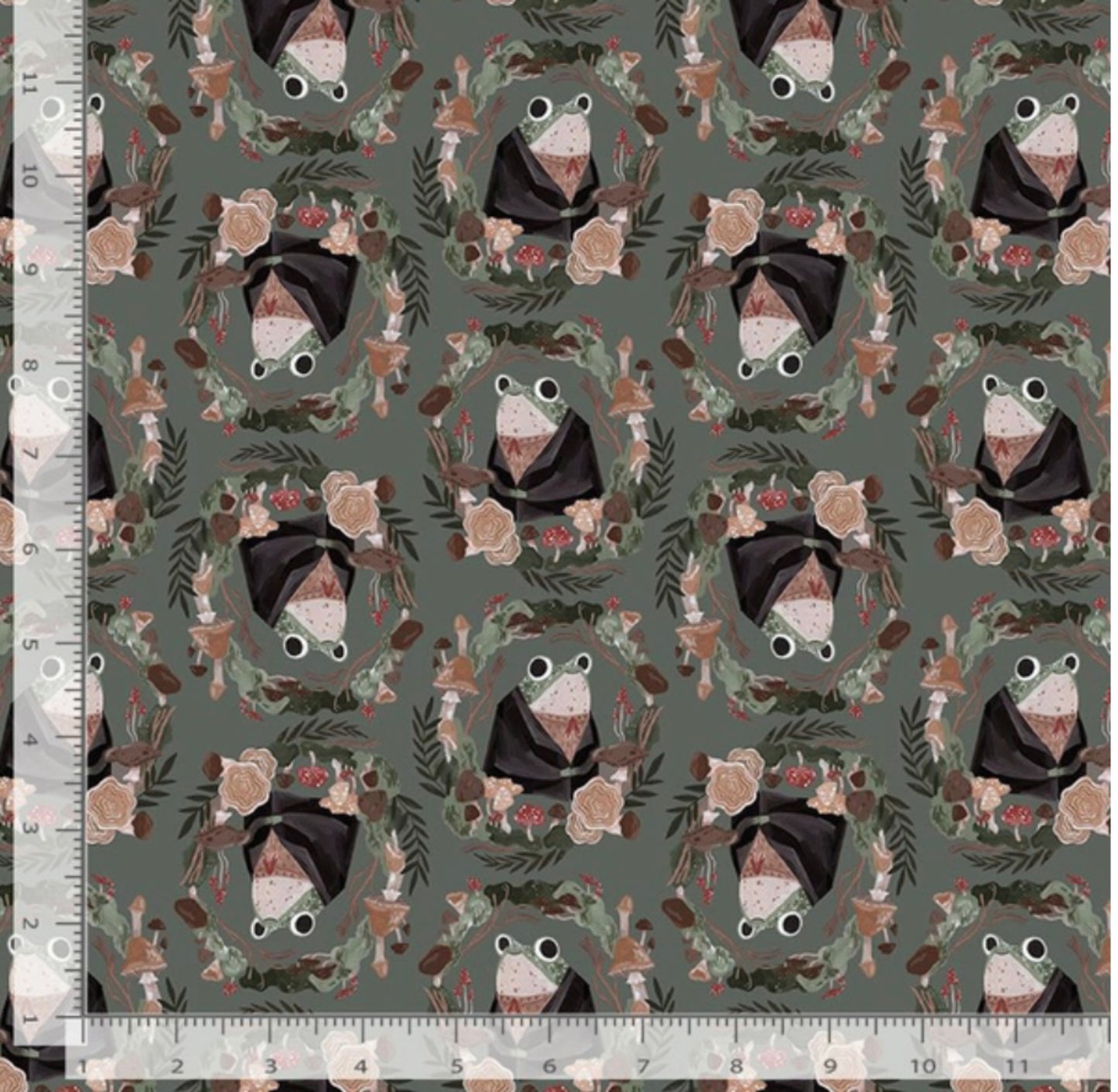 Frogs - Goblincore Collection by Rae Ritchie for Dear Stella Fabrics - Cypress