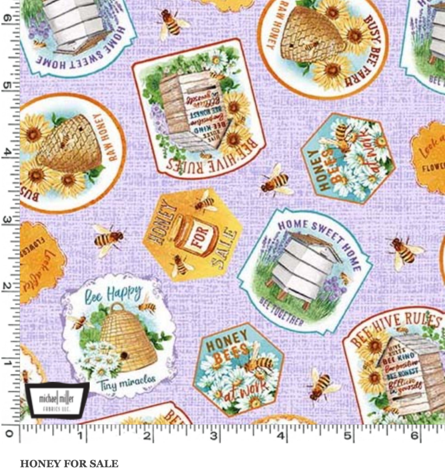 Honey For Sale - Bee Culture Collection - Michael Miller Fabrics