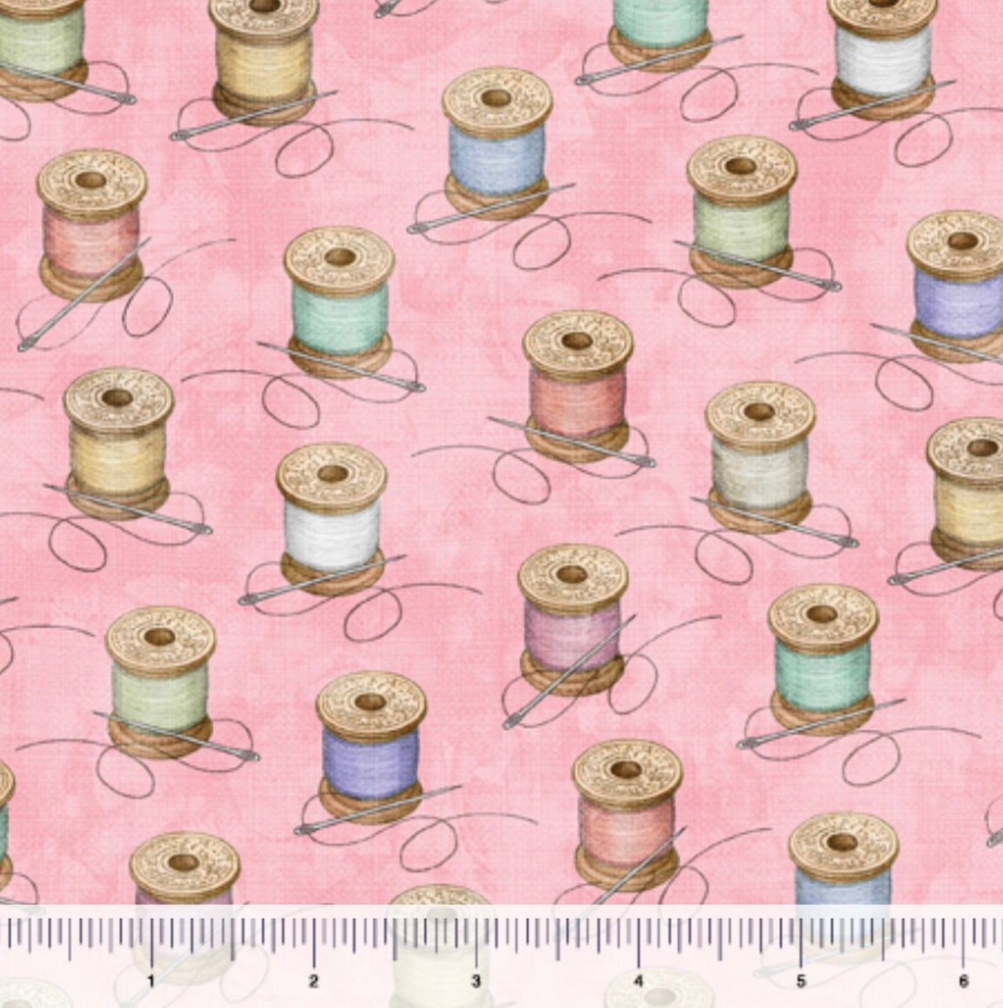 Spools - Just Sew Collection by Dan Morris for QTFabrics - Pink - 29230-P