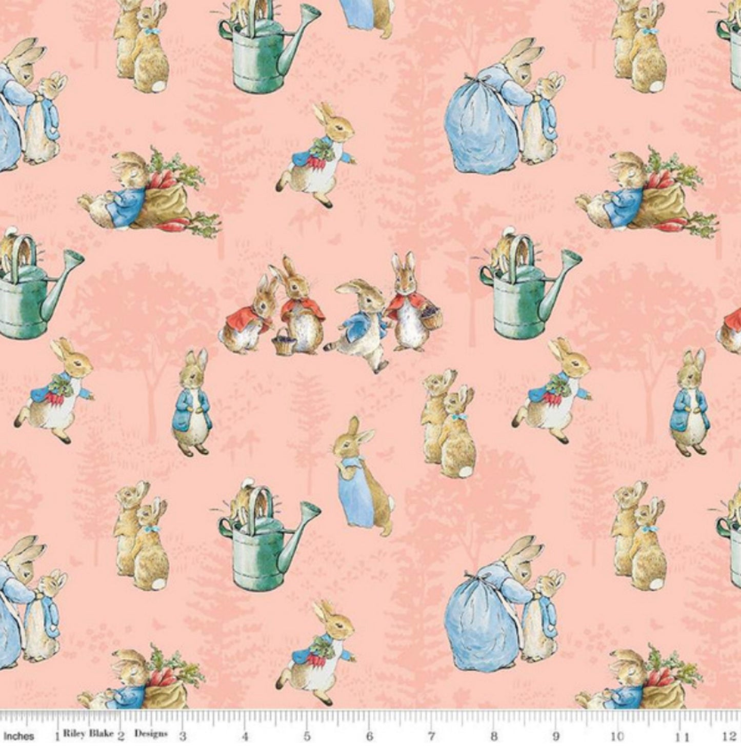 The Tale of Peter Rabbit - Coral - Main Fabric - Riley Blake Designs