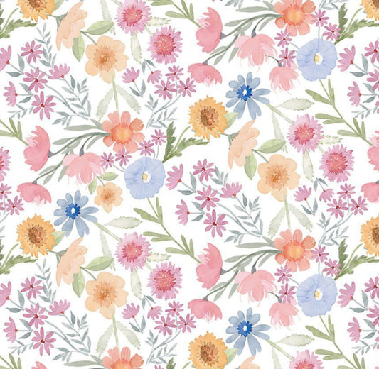 Spring Fling Floral Fabric from the And Sew It Goes Collection by Clara Jean for Dear Stella Fabrics