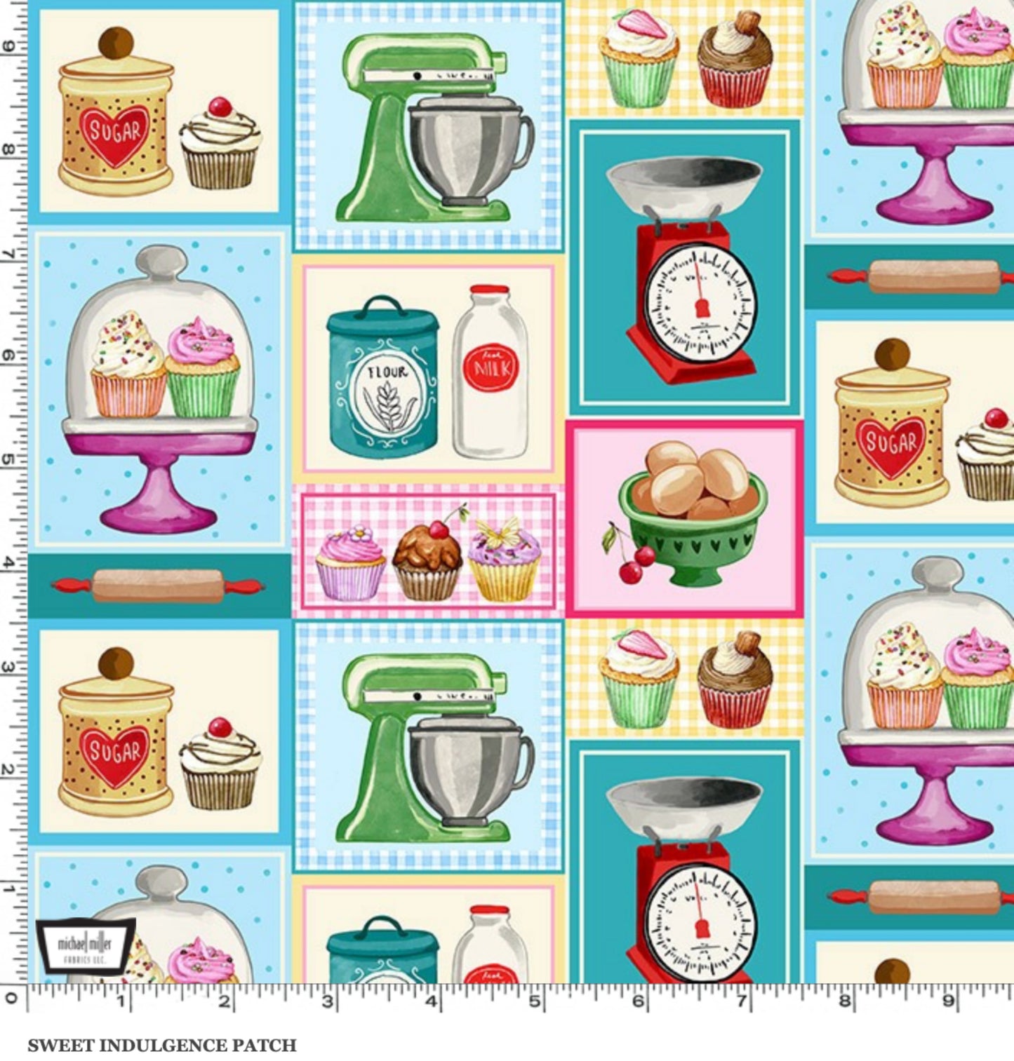 Sweet Indulgence Patches - Sweet indulgence Collection - Baking Themed Fabric - Michael Miller