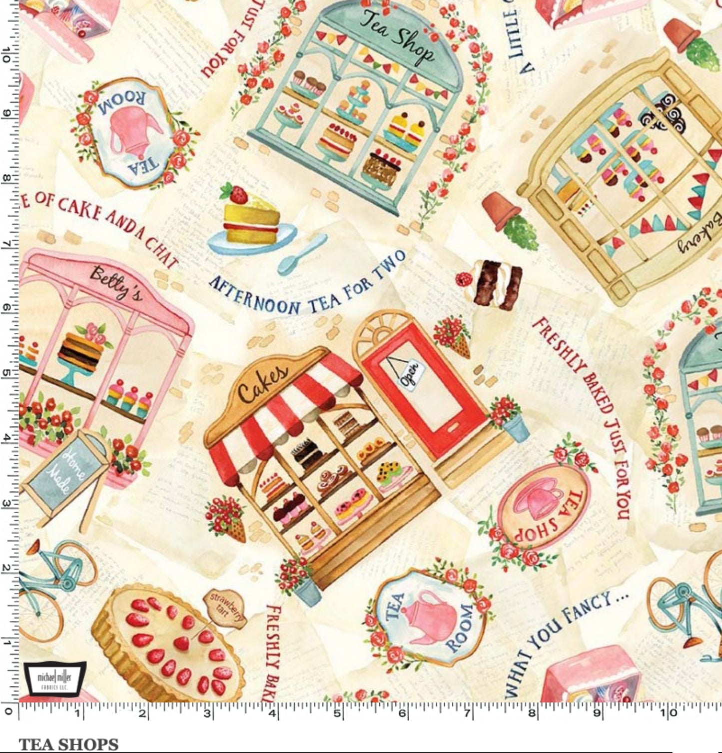 Tea Shops - Baked With Love Collection - Michael Miller Fabrics