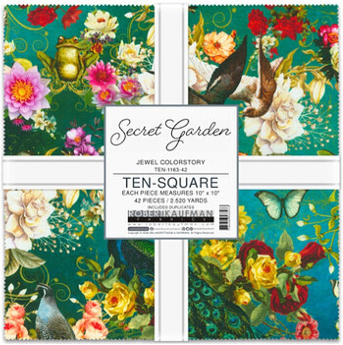 Secret Garden Jewel Colorstory - Ten Square - Layer Cake - 42 pc. Robert Kaufman