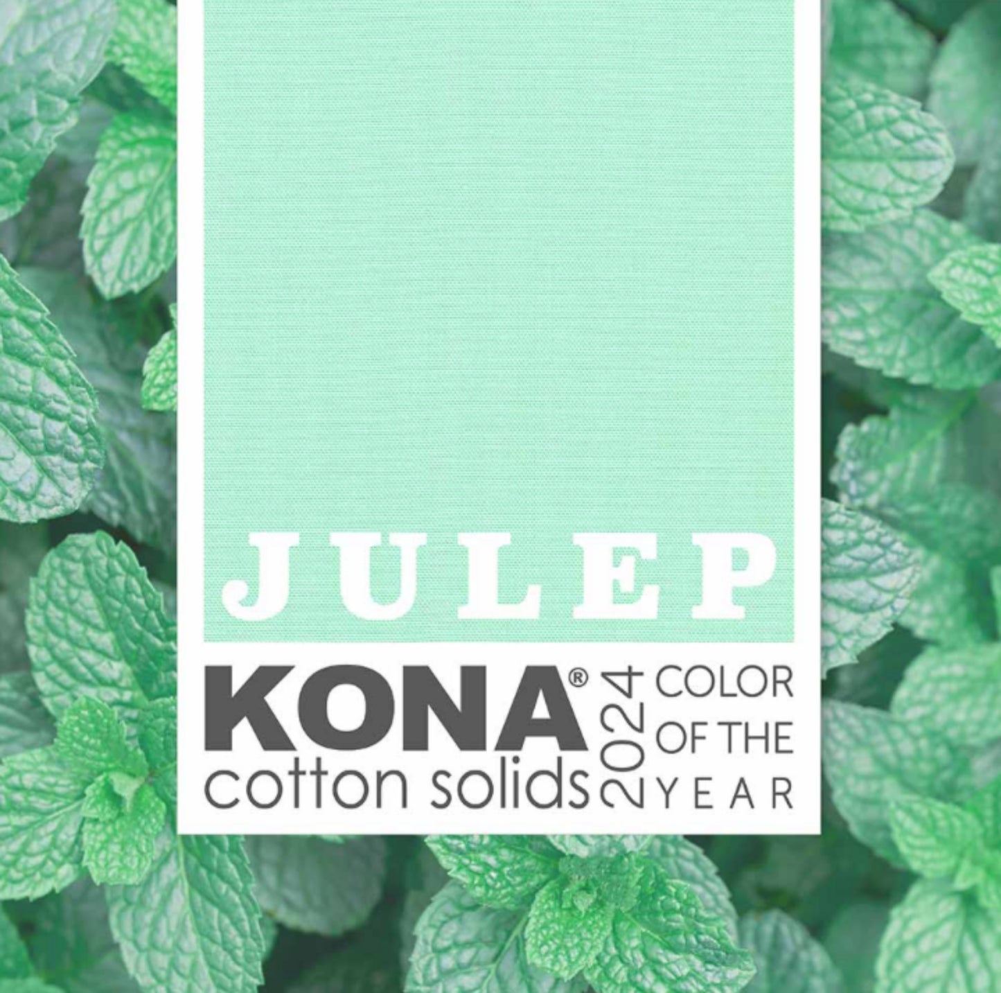 Kona Cotton Julep 2024 Color Of The Year - Charm Squares Robert Kaufman