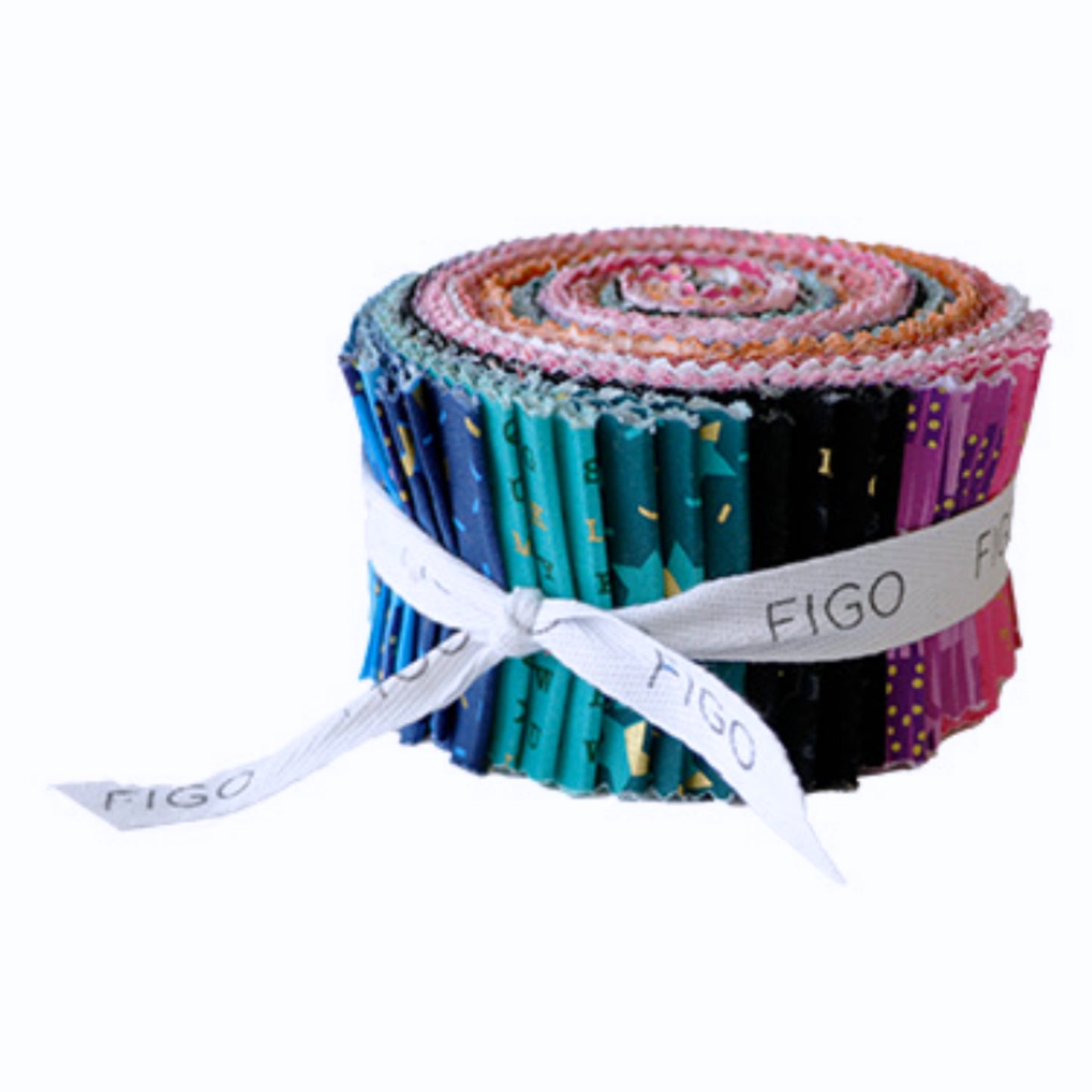 Party Time Strip Roll 40pc Jelly Roll - Figo Fabrics