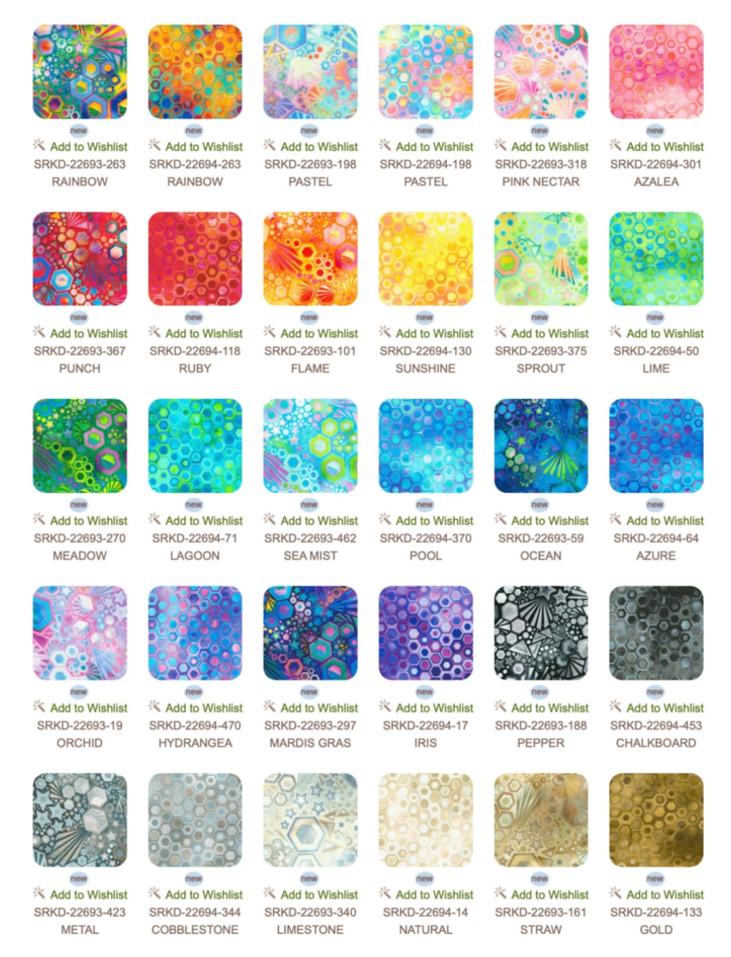 Phantasma Charm Pack -  5 x 5 in. - RK Fabrics