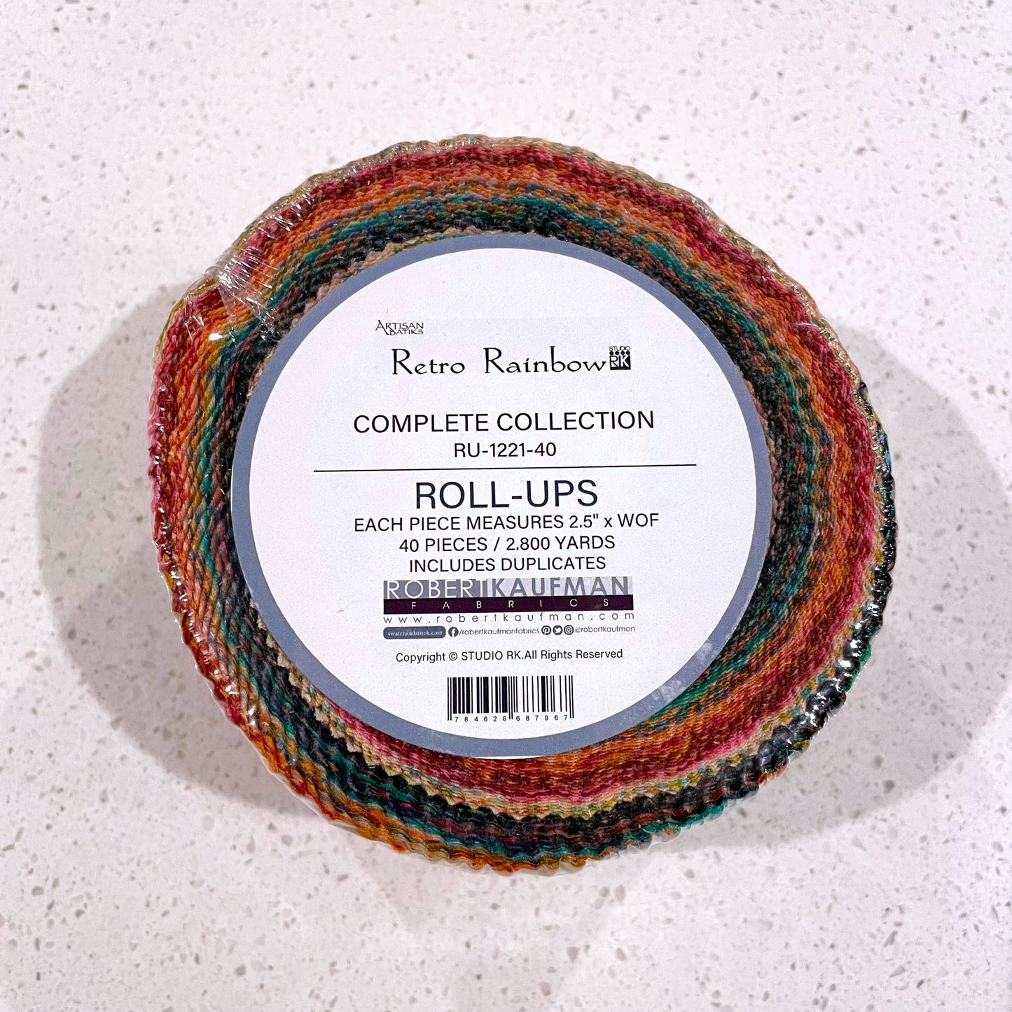 Retro Rainbow Artisan Batiks Roll Up - Robert Kaufman