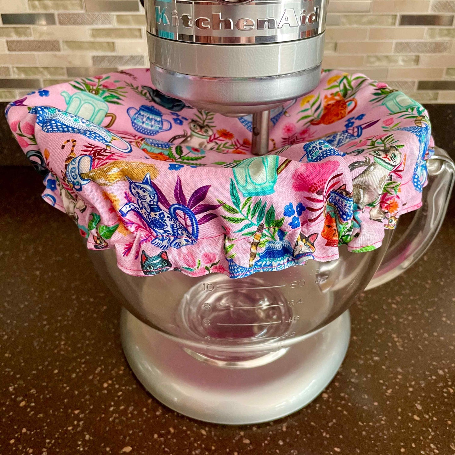 Stand Mixer Bowl Covers - Cat Tea Party